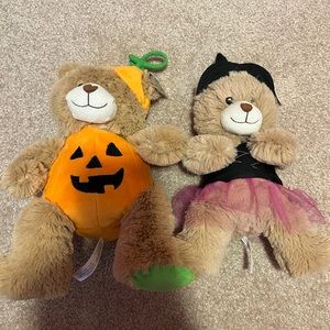 Papyrus Teddy Bears. Pumpkin/Witch, NWT
